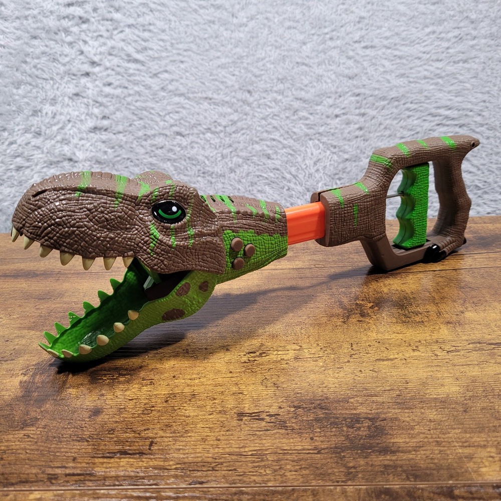 DinoBros Dinosaur Chomper Toy Kids Light Up Sounds T-Rex Grabber